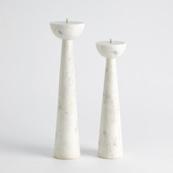 Studio A Round Top Candle Stand - White - Sm