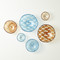 Global Views S/3 Fused Glass Wall Bowls - Blue