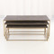Studio A S/3 Sand Casted Nesting Cocktail Tables - Gold frame w/Black Top
