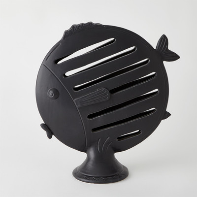Global Views Table Top Fish - Matte Black - Sm