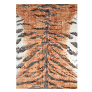 Global Views Tiger Stripe Rug - Orange - 11x14