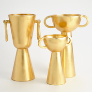 Global Views Trophy Urn - Gold Leaf
