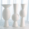 Global Views Wide Chiseled Orb Vase - Matte White