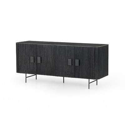 Four Hands Laverne Sideboard-Bluestone - Washed Black - Brushed Gunmetal - Bluestone