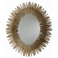 Prescott Large Oval Mirror - Antiqued Gold Leaf