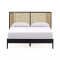 Four Hands Antonia Cane Bed - Brushed Ebony - Queen