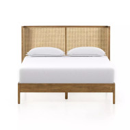 Four Hands Antonia Cane Bed - Toasted Parawood - Queen