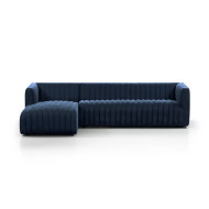 Four Hands Augustine 2 - Piece Sectional - Left Chaise - Sapphire Navy - 105"