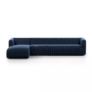 Four Hands Augustine 2 - Piece Sectional - Left Chaise - Sapphire Navy - 126"