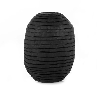 Four Hands Beto Banded Vase - Carbonized Black