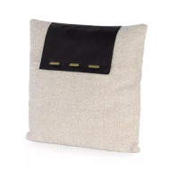 Four Hands Boucle and Leather Pillow