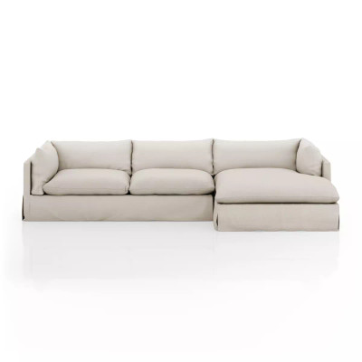 Four Hands Habitat Slipcover 2 - Piece Sectional - Right Chaise - 133" - Valley Nimbus