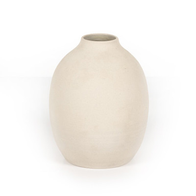 Four Hands Ilari Vase - Cream Matte Ceramic