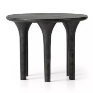 Four Hands Kelden End Table - Raw Black