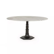 Four Hands Lucy Round Dining Table - 60" - Carbon Wash