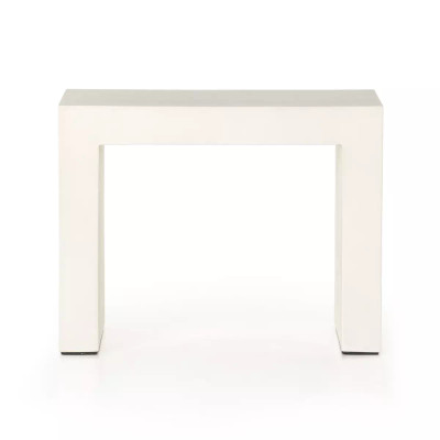 Four Hands Parish End Table - White Concrete