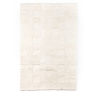 Four Hands Patchwork Shearling Rug - Cream Shorn - 5'X8'