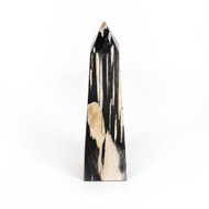 Four Hands Petrified Wood Obelisk - Dark Petrified
