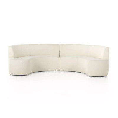 Four Hands Sanda Dining Banquette - Kerbey Ivory - Dining Banquete