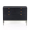 Four Hands Trey Large Nightstand - Black Wash Poplar