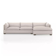 Four Hands Westwood 2 - Piece Sectional - 131" - Right Chaise - Bayside Pebble