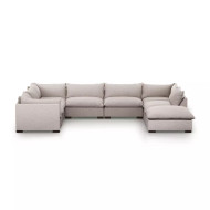 Four Hands Westwood 7 - Piece Sectional W/ Ottoman - Bayside Pebble
