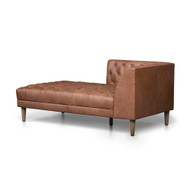 Four Hands Williams Sectional- Natural Washed Chocolate - Laf Chaise Piece