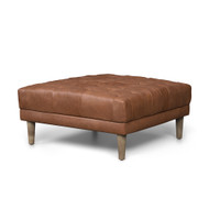 Four Hands Williams Sectional- Natural Washed Chocolate - Ottoman