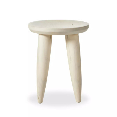 Four Hands Zuri Round Outdoor End Table - Ivory