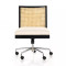 Four Hands Antonia Cane Armless Desk Chair - Brushed Ebony