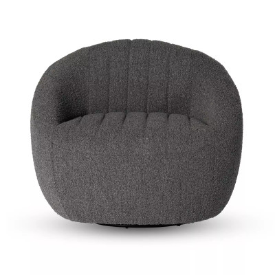 Four Hands Audie Swivel Chair - Knoll Charcoal