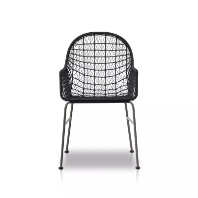 Four Hands Bandera Outdoor Woven Dining Chair - Smoke Black