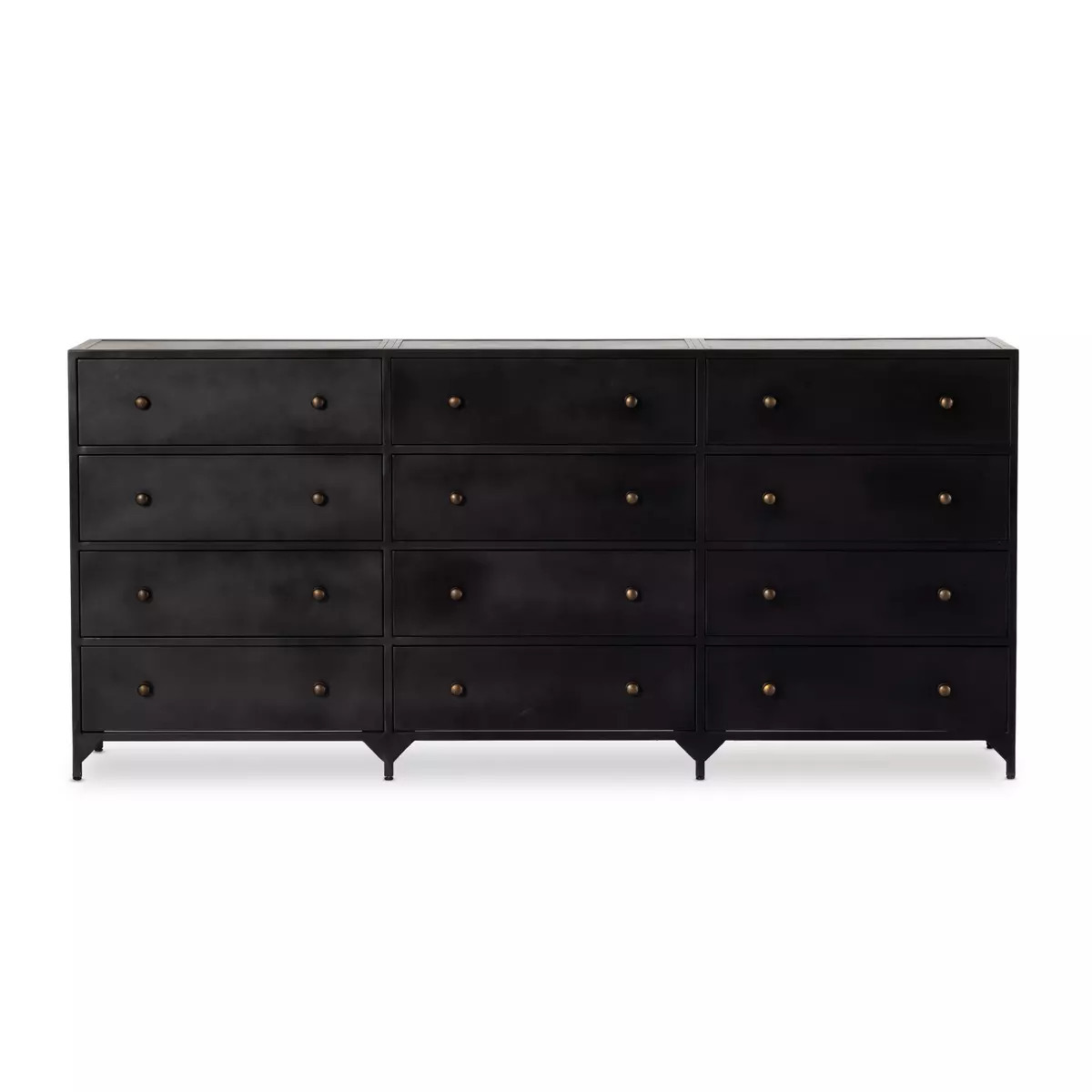 metallic dresser Three Drawer Stripped Metal Dresser Antiquities Warehouse of Grand Traverse