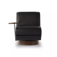 Four Hands Bronwyn Swivel Chair W/ Side Table - Heirloom Black - Wood