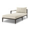 Four Hands BYO: Sherwood Outdoor Sectional, Bronze - Fiqa Boucle Cream - Left Chaise Piece