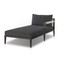 Four Hands BYO: Sherwood Outdoor Sectional, Bronze - Fiqa Boucle Slate - Right Chaise Piece