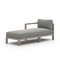 Four Hands BYO: Sonoma Outdoor Sectional - Left Chaise Piece - Weathered Grey - Faye Ash