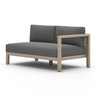 Four Hands BYO: Sonoma Outdoor Sectional - Raf Sofa Piece - Washed Brown - Charcoal