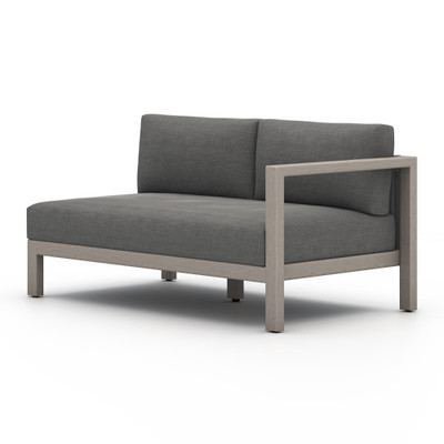 Four Hands BYO: Sonoma Outdoor Sectional - Raf Sofa Piece - Weathered Grey - Charcoal