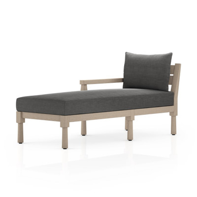 Four Hands BYO: Waller Outdoor Sectional - Washed Brown - Charcoal - LAF Chaise