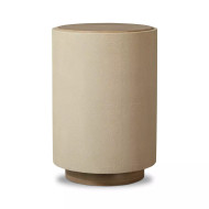 Four Hands Crosby Side Table - Light Cream Shagreen