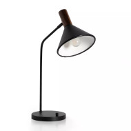 Four Hands Cullen Task Lamp - Black Leather