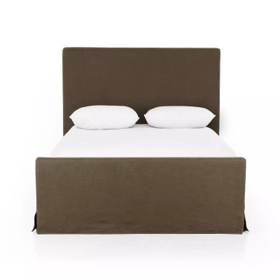 Four Hands Daphne Slipcover Bed - Brussels Coffee - King