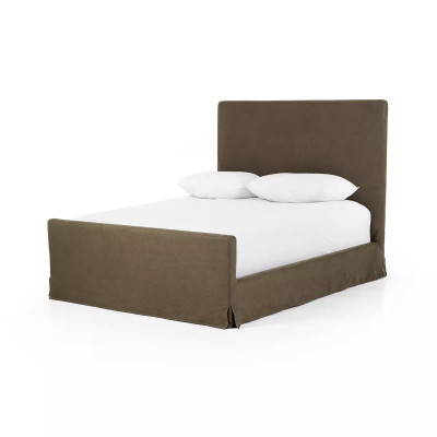 Four Hands Daphne Slipcover Bed - Brussels Coffee - Queen