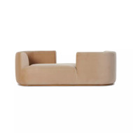 Four Hands Deandra Tete A Tete Chaise - Surrey Camel