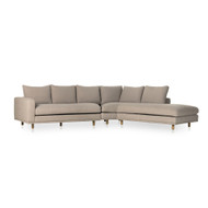 Four Hands Dom 2 - Piece Sectional - Portland Cobblestone - Right Angle Chaise