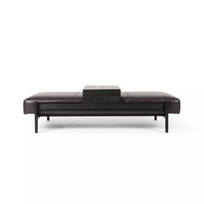 Four Hands Fawkes Rectangle Ottoman - Brushed Ebony