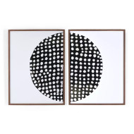 Four Hands Global Disco Diptych, Black by Jess Engle - 30"X20"