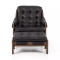 Four Hands Halston Chair W/ Ottoman - Heirloom Black