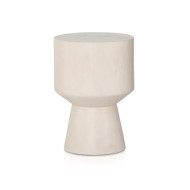 Four Hands Jovie Outdoor End Table - Ivory Teak